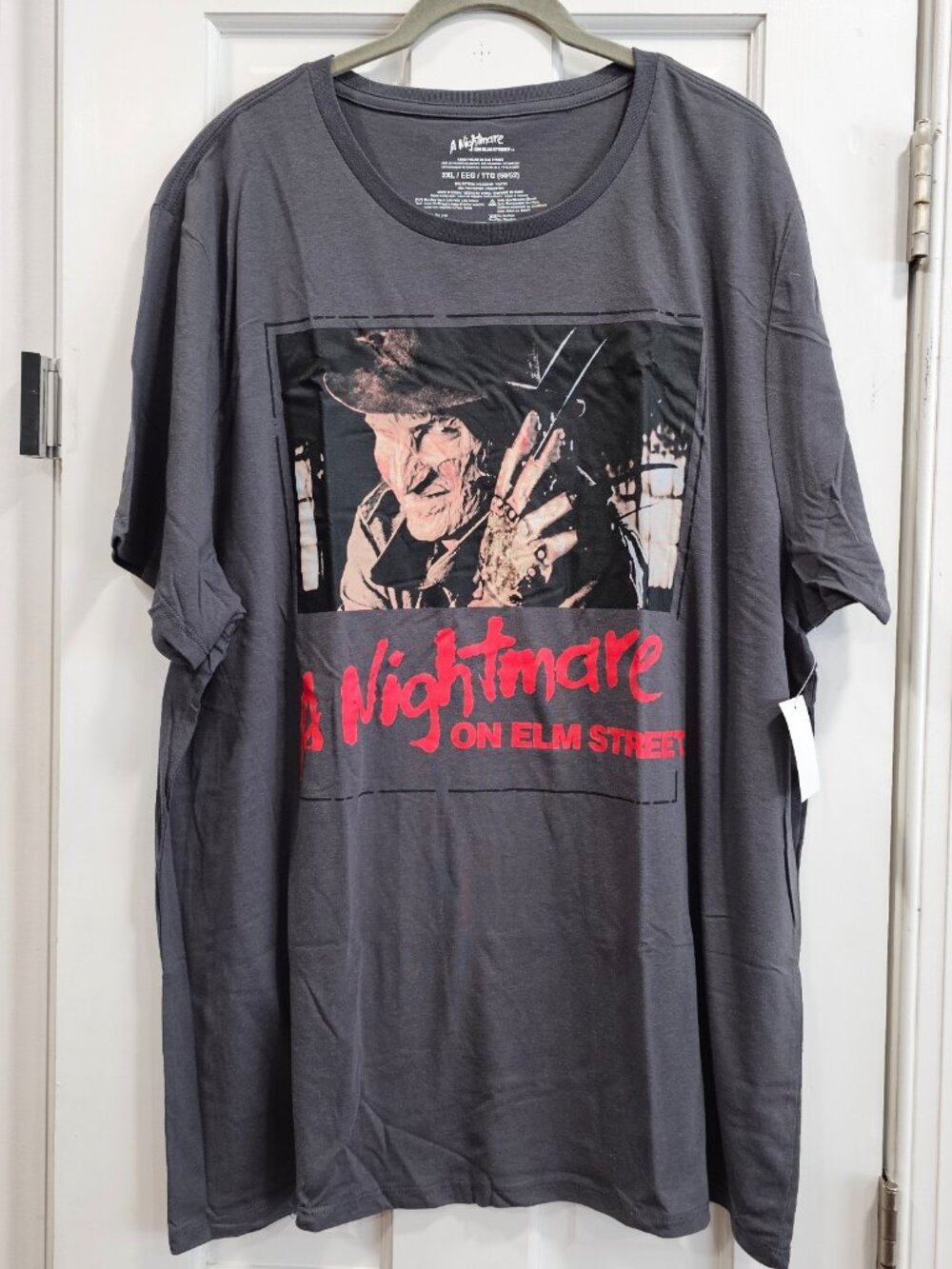 New A Nightmare On Elm Street Freddy Krueger Graphic T-Shirt Charcoal Mens 2XL